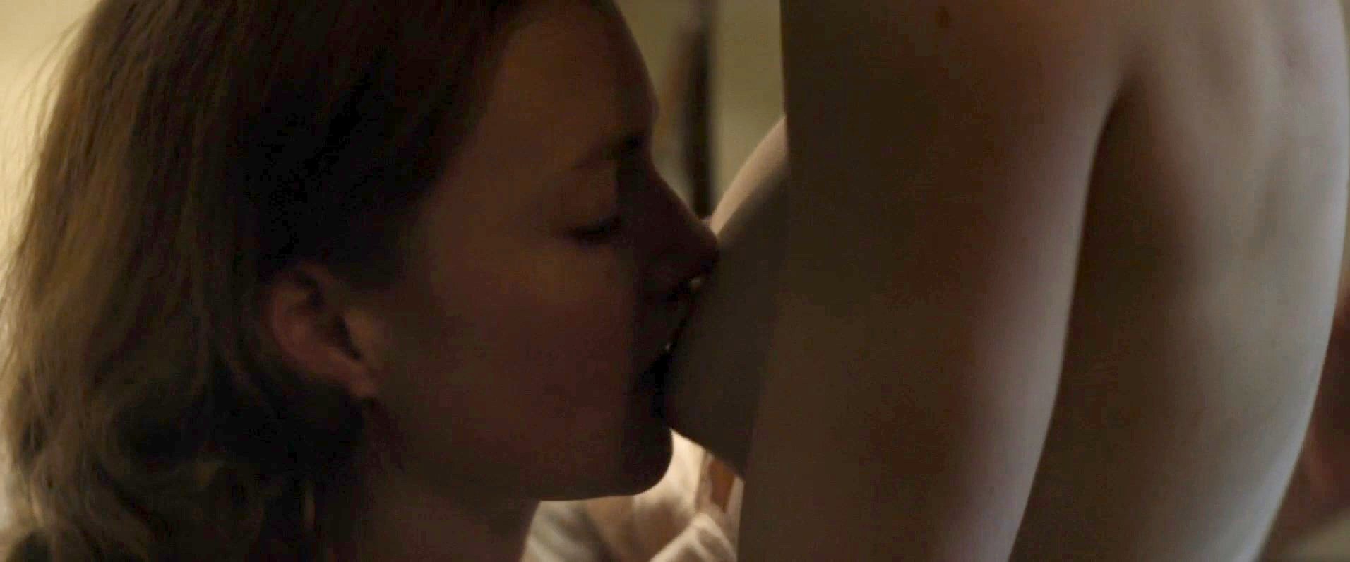 Scene description: Anna Paquin making out with Holliday Grainger before the...
